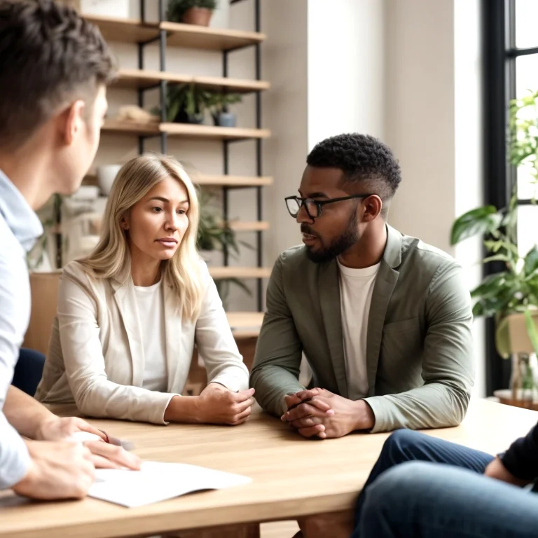 Workshop scene showing entrepreneurs in a case discussion